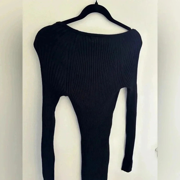 Mango Knit Goleta  Dress in Black NWT - Picture 11 of 12